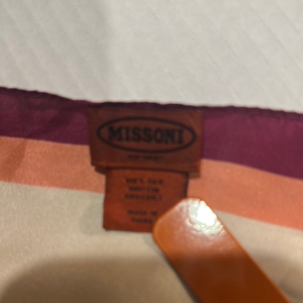 Missoni for Target 100% silk Colorful Abstract Scarf w multiple colors - Picture 6 of 7